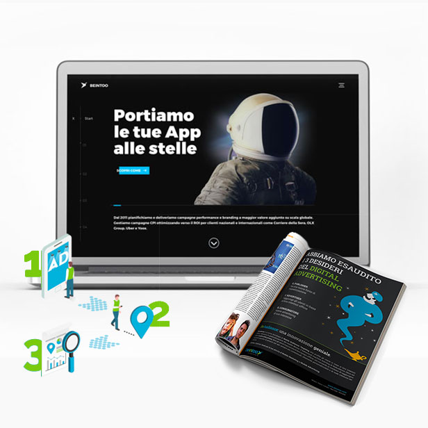 Beintoo internal advertising