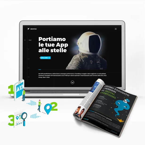 Beintoo internal advertising